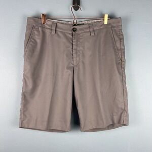 Tommy‎ Hilfiger Logo Golf Men's Chino Shorts Size 36" Grey Flat 100% Polyester
